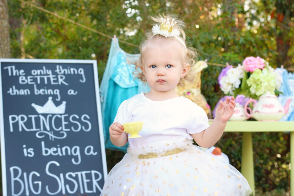 Big Sister Pregnancy Announcement Ideas Princess Tea Party