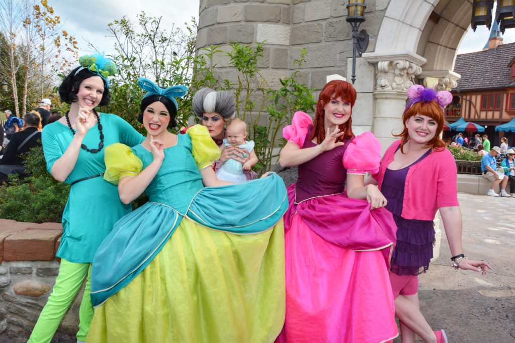 Cinderella and Evil Stepsisters Disneybound at Magic Kingdom