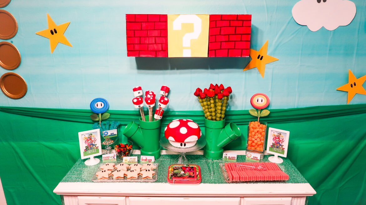 Super Mario Birthday Party Ideas DIY Decorations