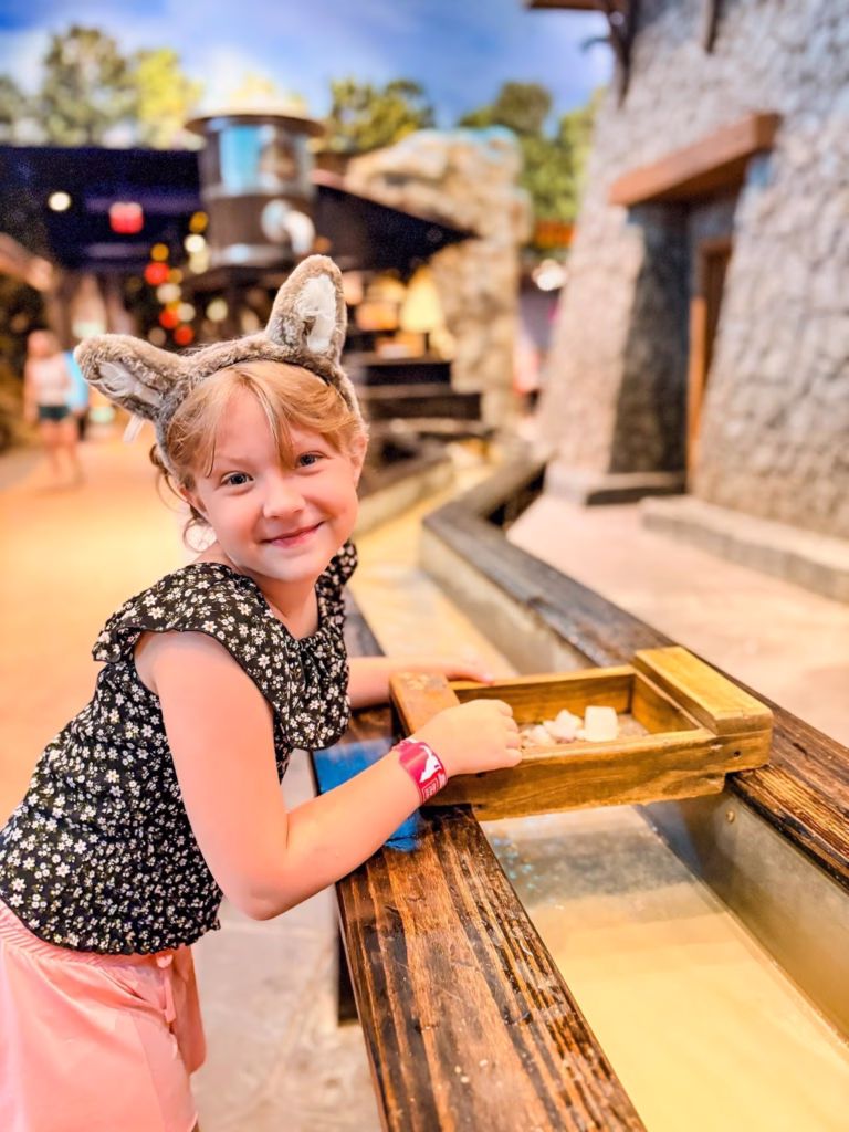 Girl searching for hidden gems at Oliver’s Mining Company