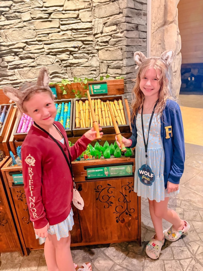 Kids ready for MagiQuest at Great Wolf Lodge.